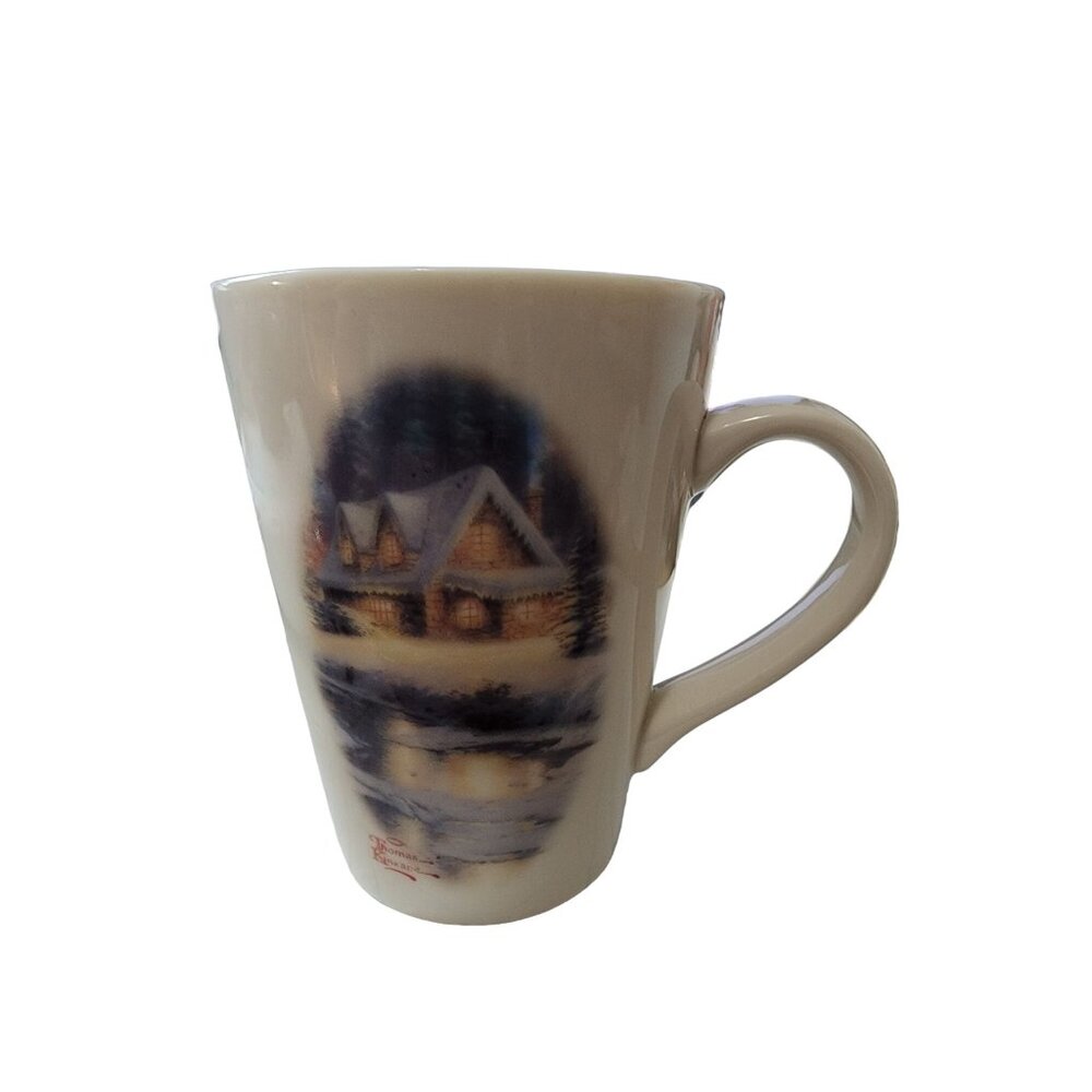 Vtg Thomas Kinkade Coffee Mug 1995 Deer Creek Cottage Collection Cherrydale